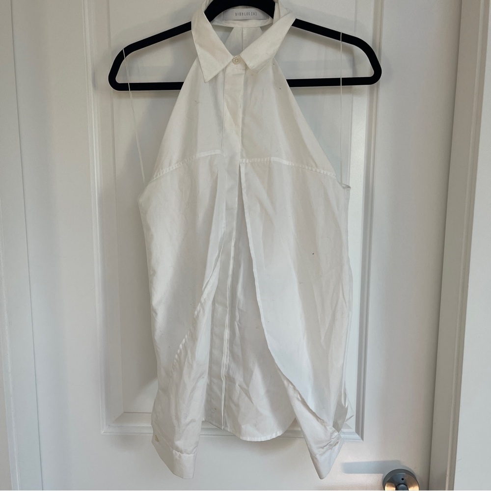 DION LEE SLEEVE RELEASE BUTTON OPEN ARM SHIRT